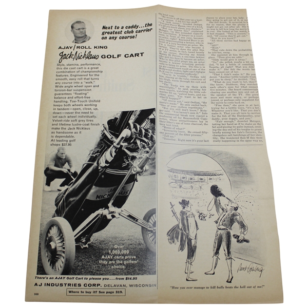 1965 Jack Nicklaus Golf Cart Advertisement Page
