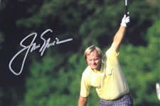 Jack Nicklaus Signed Raises Putter at 1986 Masters 8x10 Photo JSA ALOA