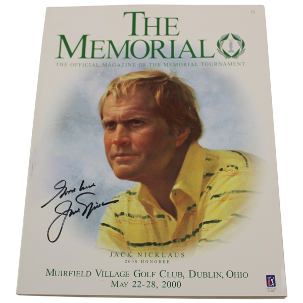 Jack Nicklaus Signed 2000 The Memorial Official Magazine JSA ALOA