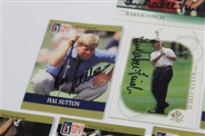 Sutton(x2), Forsman(x2), Finch(x2), Mayfair & Gallagher Signed Golf Cards JSA ALOA