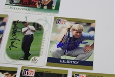 Sutton(x2), Forsman(x2), Finch(x2), Mayfair & Gallagher Signed Golf Cards JSA ALOA