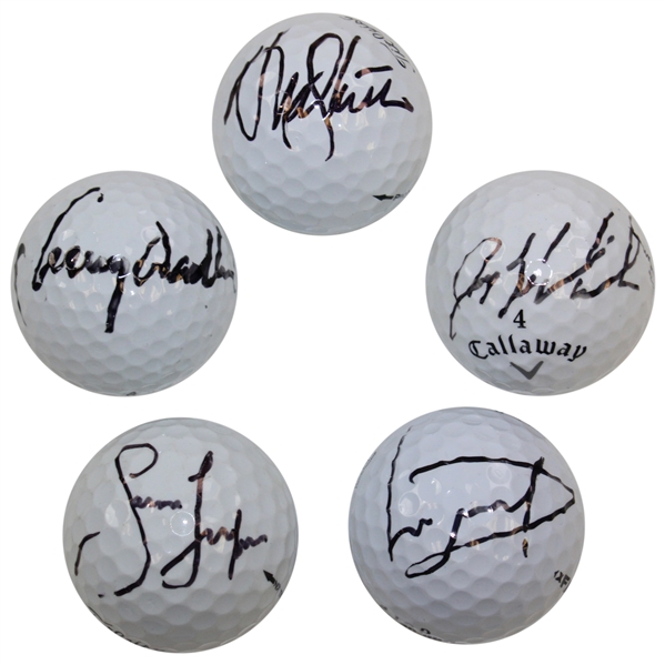 Donald, Dufner, Kokrak, North & Wadkins Signed Golf Balls JSA ALOA