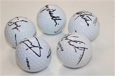 Donald, Dufner, Kokrak, North & Wadkins Signed Golf Balls JSA ALOA