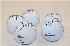 Donald, Dufner, Kokrak, North & Wadkins Signed Golf Balls JSA ALOA