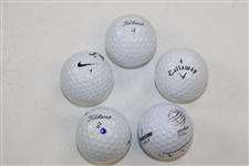 Donald, Dufner, Kokrak, North & Wadkins Signed Golf Balls JSA ALOA