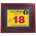 Ben Curtis Signed 2003 The Open at Royal St Georges Screen Flag - Framed JSA ALOA