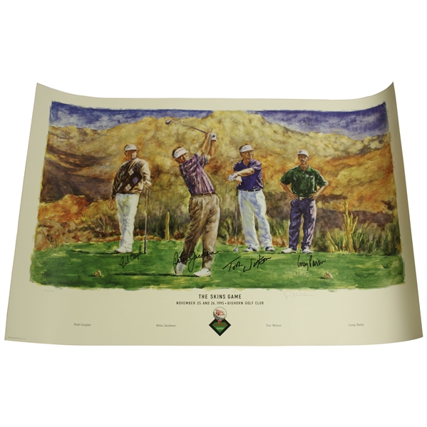 Couples, Watson, Pavin & Jacobsen Signed Limited Edition 15/150 1995 Skins Game Poster JSA ALOA