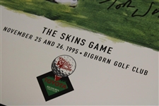 Couples, Watson, Pavin & Jacobsen Signed Limited Edition 15/150 1995 Skins Game Poster JSA ALOA