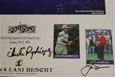 Palmer, Nicklaus, Floyd & Chi Chi Signed 1993 Senior Skins Game Poster JSA ALOA