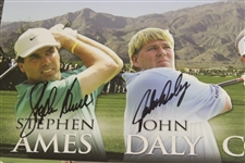 Ames, Daly, Couples & Funk Signed 2006 Skins Game Poster JSA ALOA