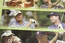 Palmer, Nicklaus, Watson, Player & others Signed 2006 Wendy's Champions Skins Game Poster JSA ALOA