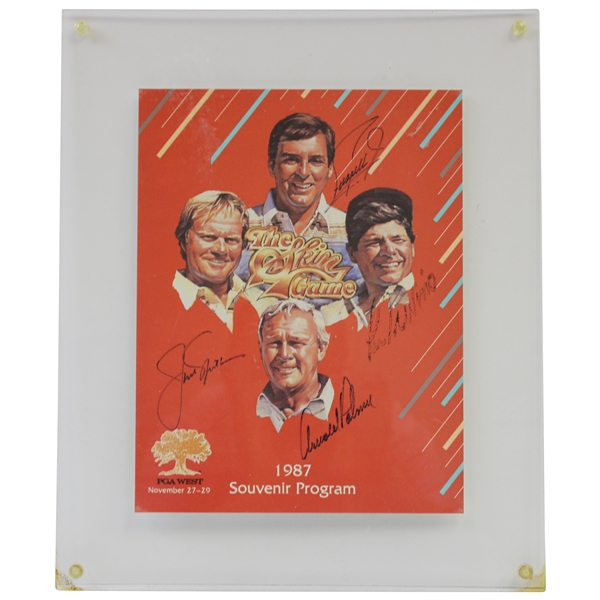 Palmer, Nicklaus, Zoeller & Trevino Signed 1987 The Skin Game PGA West Program JSA #B47353
