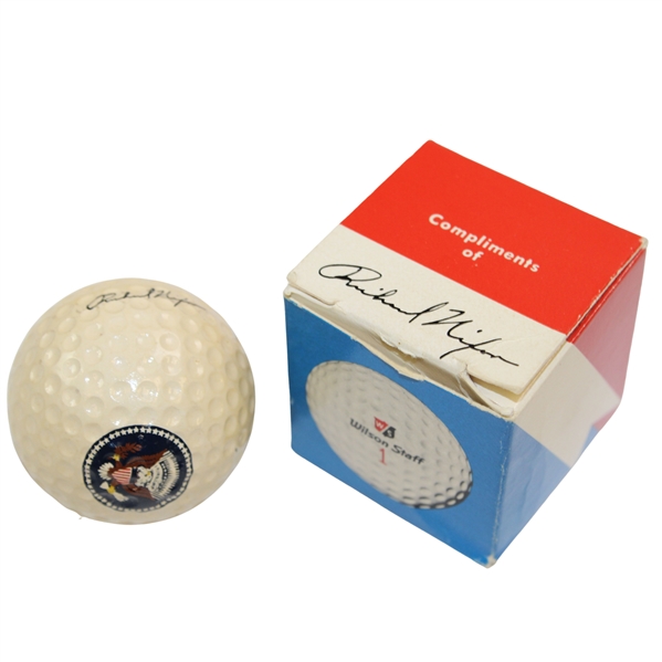 President of the United States Richard Nixon Wilson Staff Golf Ball in Box