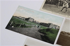 Tom Morris, Hilton & Low Postcard w/Three (3) St. Andrews Postcards - (4) Total