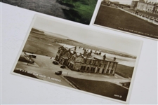 Tom Morris, Hilton & Low Postcard w/Three (3) St. Andrews Postcards - (4) Total