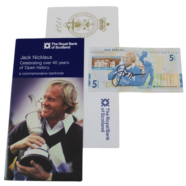 Jack Nicklaus Signed 5 Pound Note Celebrating 40 Years Of Open History JSA ALOA