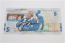 Jack Nicklaus Signed 5 Pound Note Celebrating 40 Years Of Open History JSA ALOA