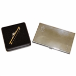 1929 Gold/Silver Hallmark Penfold Tie Pin w/1996 Open Silver Plated Card Case