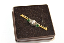 1929 Gold/Silver Hallmark Penfold Tie Pin w/1996 Open Silver Plated Card Case