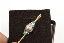 1929 Gold/Silver Hallmark Penfold Tie Pin w/1996 Open Silver Plated Card Case