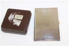 1929 Gold/Silver Hallmark Penfold Tie Pin w/1996 Open Silver Plated Card Case