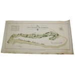 Original 1924 The Old Course St. Andrews Aerial Map Surveyed & Depicted by MacKenzie
