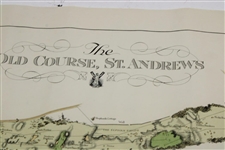 Original 1924 The Old Course St. Andrews Aerial Map Surveyed & Depicted by MacKenzie