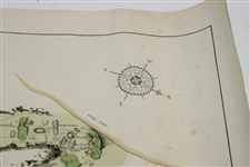 Original 1924 The Old Course St. Andrews Aerial Map Surveyed & Depicted by MacKenzie