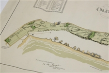 Original 1924 The Old Course St. Andrews Aerial Map Surveyed & Depicted by MacKenzie