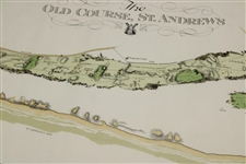 Original 1924 The Old Course St. Andrews Aerial Map Surveyed & Depicted by MacKenzie