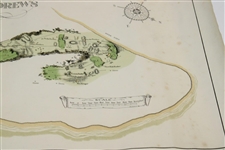 Original 1924 The Old Course St. Andrews Aerial Map Surveyed & Depicted by MacKenzie