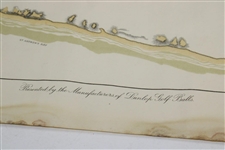 Original 1924 The Old Course St. Andrews Aerial Map Surveyed & Depicted by MacKenzie