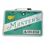 1997 Masters Tournament SERIES Badge # A00452 - Tiger Woods First Masters Win