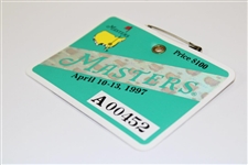 1997 Masters Tournament SERIES Badge # A00452 - Tiger Woods First Masters Win
