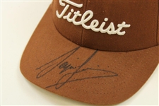 Sergio Garcia Signed Titleist Issued DCI 975 SERGIO Fitted Brown Hat JSA ALOA
