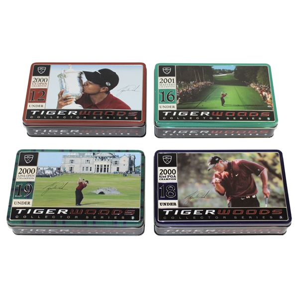 Tiger Woods Tiger Slam Dozen Golf Balls in Tins - Complete Set of Four (4) 