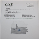 John Daly's Signed Personal 'The Lion' Logo Left-Handed White Golf Glove JSA ALOA