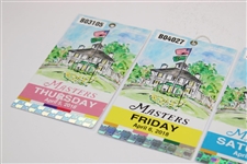 2018 Masters Full Tournament Day Ticket Set - Thursday, Friday, Saturday & Sunday