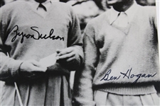 Byron Nelson & Ben Hogan Signed 1942 Masters Black And White Photo JSA ALOA