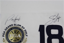 Rose, Harrington, Dufner & Scott Signed 2013 PGA Grand Slam of Golf at Bermuda Flag JSA ALOA
