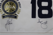 Rose, Harrington, Dufner & Scott Signed 2013 PGA Grand Slam of Golf at Bermuda Flag JSA ALOA