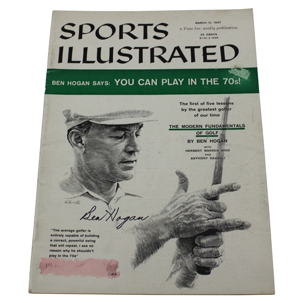 Ben Hogan Signed 1957 Sports Illustrated Modern Fundamentals Of Golf Magazine JSA ALOA