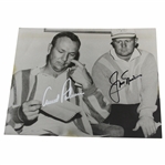 Arnold Palmer & Jack Nicklaus Signed Black And White Photo JSA ALOA