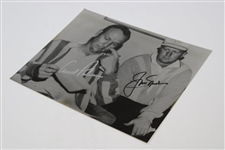 Arnold Palmer & Jack Nicklaus Signed Black And White Photo JSA ALOA