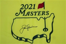 Jack Nicklaus Signed 2021 Masters Embroidered Flag JSA ALOA