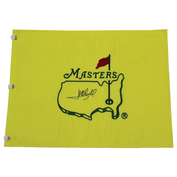 Jose Maria Olazabal Signed Undated Masters Embroidered Flag JSA ALOA