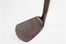 JH Taylor Cann & Taylor Warranted Hand Forged Mashie Niblick w/ Shaft Stamp