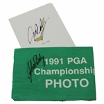 John Daly Signed 1991 PGA at Crooked Stick Armband & Scorecard JSA ALOA