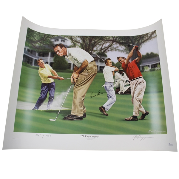 Arnold Palmer Signed The King At Augusta LE Alan Zuniga Poster #1861/1964 JSA #R13467