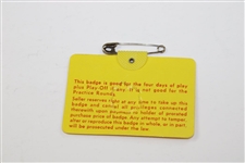 1975 Masters Tournament SERIES Badge #27073 - Jack Nicklaus Winner